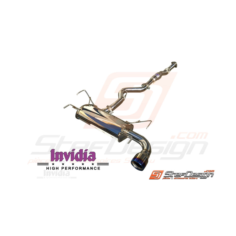 Cat back INVIDIA Q300 sortie TITANE subaru WRX 2008-2010