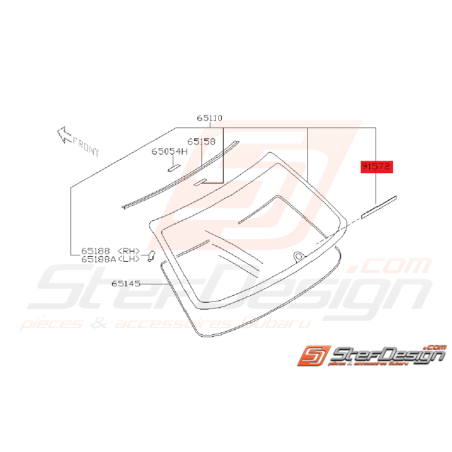 Étiquette Lunette Arrière Origine Subaru WRX / STI 2005 - 2007