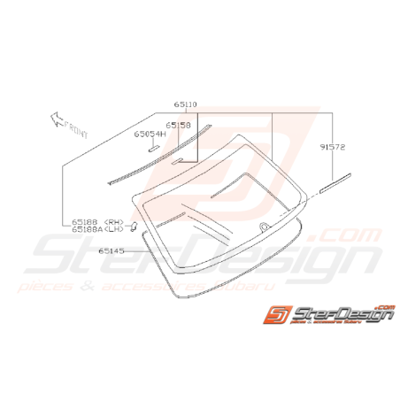 Ensemble Lunette Arrière SUBARU WRX / STI 2001 - 2007