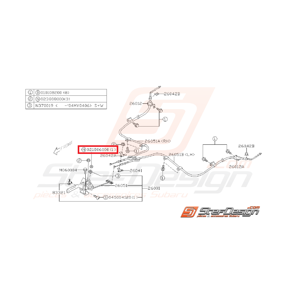 Écroue de fixation de levier de frein a main WRX/STI 01-07 Écroue de fixation de levier de frein a main WRX/STI 01-07