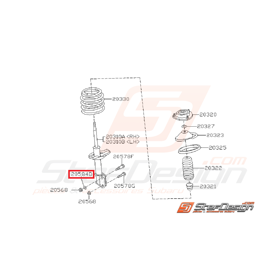Rondelle de vis d'amortisseur (tous modèles)