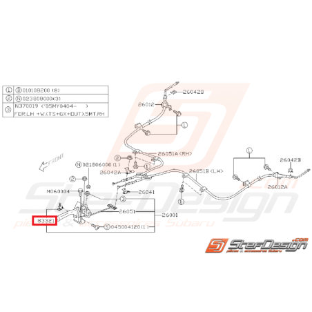 Contacteur de frein a main SUBARU WRX/STI 05-07