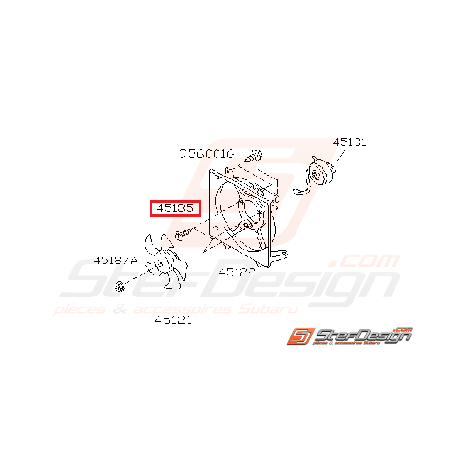 Vis fixation moteur de ventilation WRX/STI 03-14