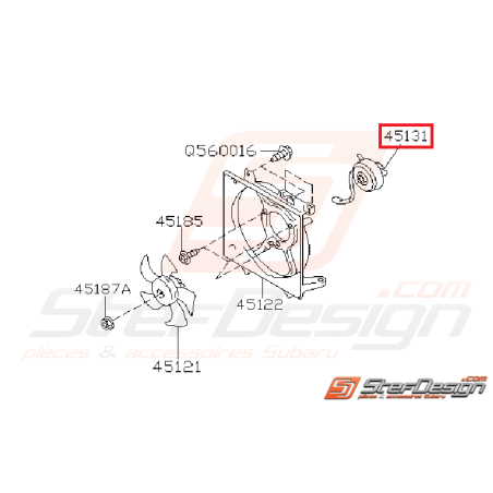 Moteur de ventilateur radiateur SUBARU WRX/STI 01-07