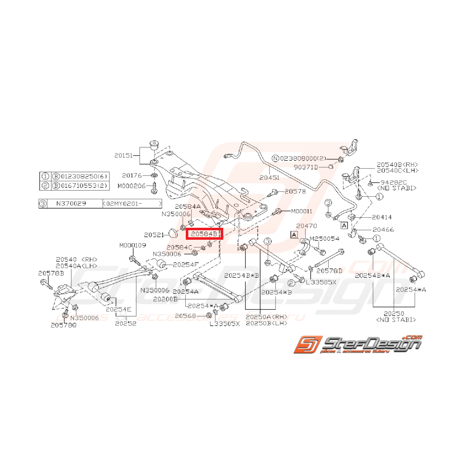 Rondelle à came pour tirant arrière (tous modèles)