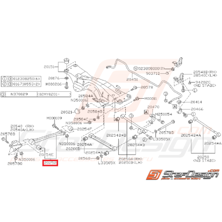 Tirant longitudinal arrière STI 03-07