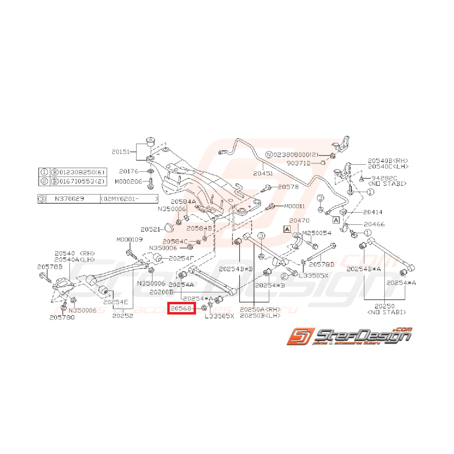 Ecrou de vis tirant arrière et d'amortisseur