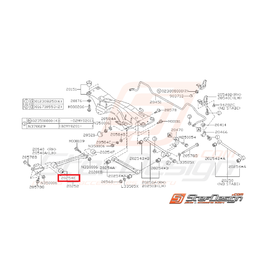 Silent bloc de bras longitudinal GT 93-00 WRX/ STI 01-02 Silent bloc de bras longitudinal GT 93-00 WRX/ STI 01-02