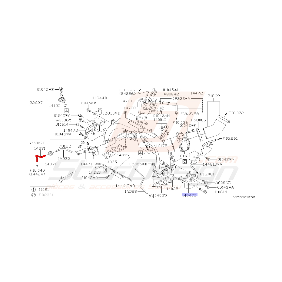 Durite dépression pour subaru diesel 2008