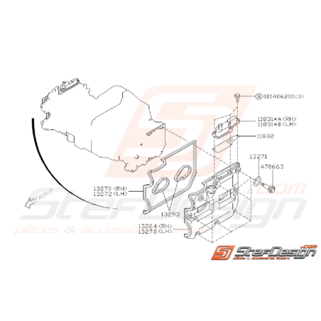 Ensemble Couvre Culasse SUBARU Impreza GT 1999 - 2000