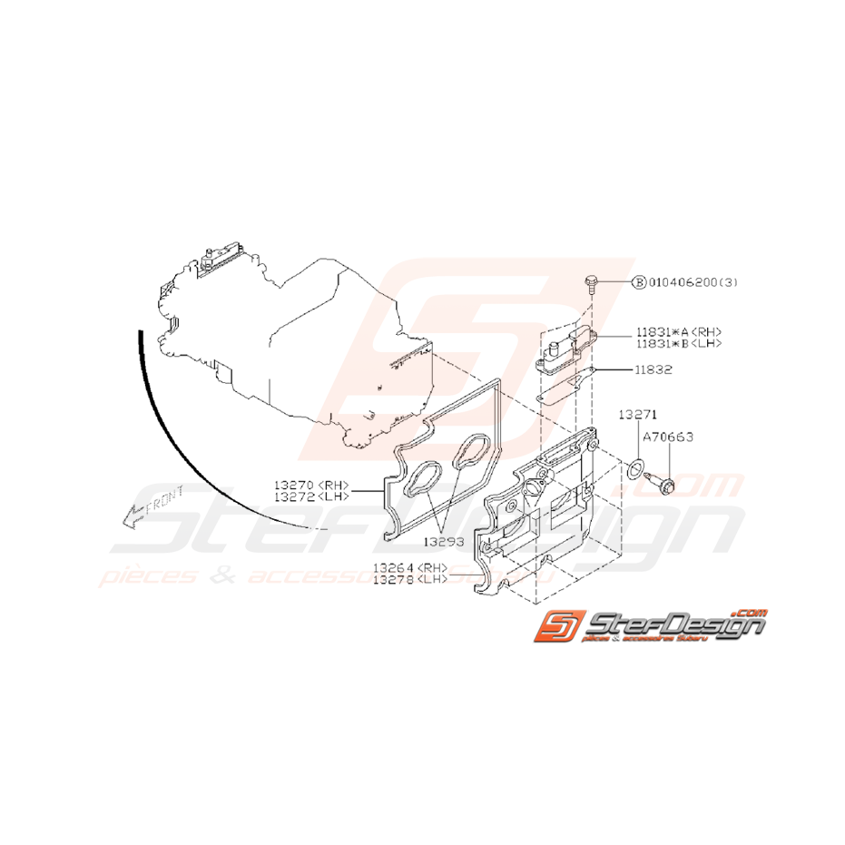 Ensemble Couvre Culasse SUBARU Impreza GT 1999 - 2000
