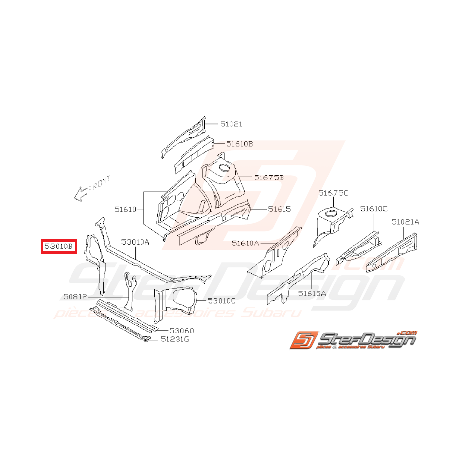Tôle de phare droit origine SUBARU WRX/STI 2003-2005 Tôle de phare droit origine SUBARU WRX/STI 2003-2005