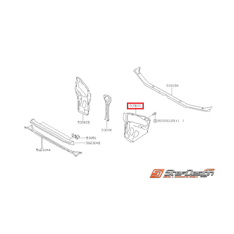 Joue de phare SUBARU IMPREZA GT 93-00 Joue de phare SUBARU IMPREZA GT 93-00