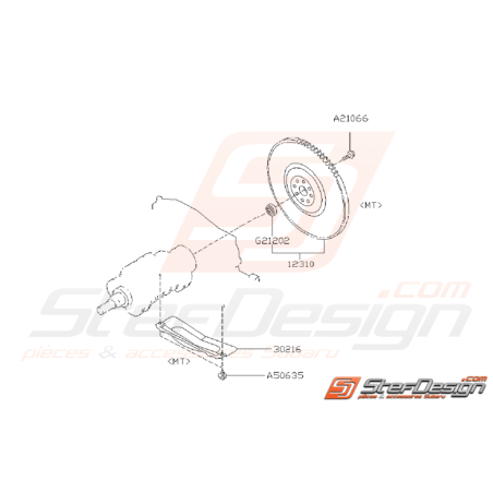 Ensemble Volant Moteur Subaru Impreza GT 1993 - 2000