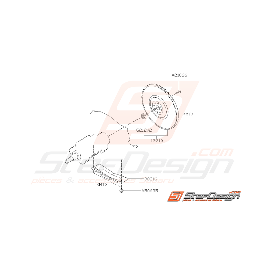 Ensemble Volant Moteur Subaru Impreza GT 1993 - 2000