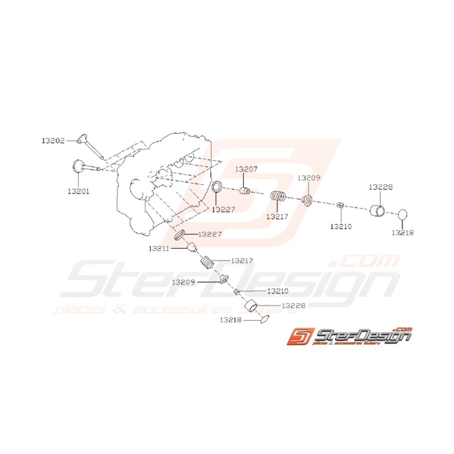 Ensemble Soupape Subaru Impreza GT 1999 - 2000 Ensemble Soupape Subaru Impreza GT 1999 - 2000