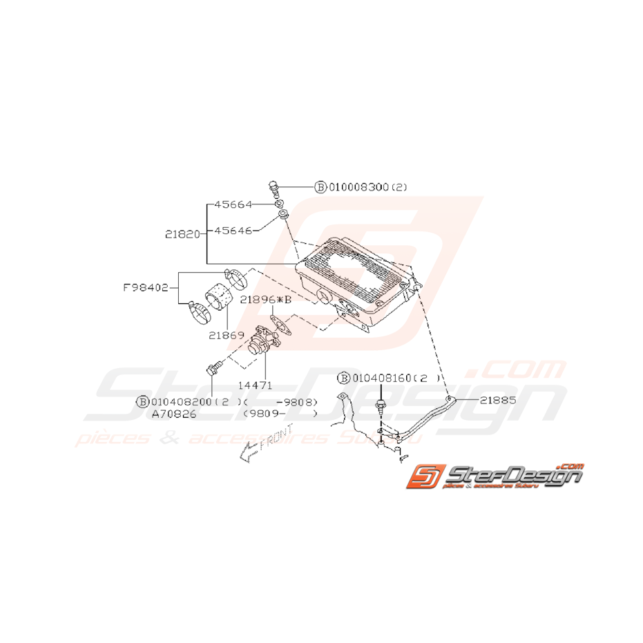 Ensemble échangeur Impreza GT 1999-2000 Ensemble échangeur Impreza GT 1999-2000