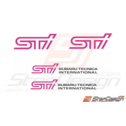 Kit autocollants  subaru impreza STI 06/07