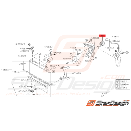 Moteur Ventilateur Origine Subaru WRX 2001 - 2002