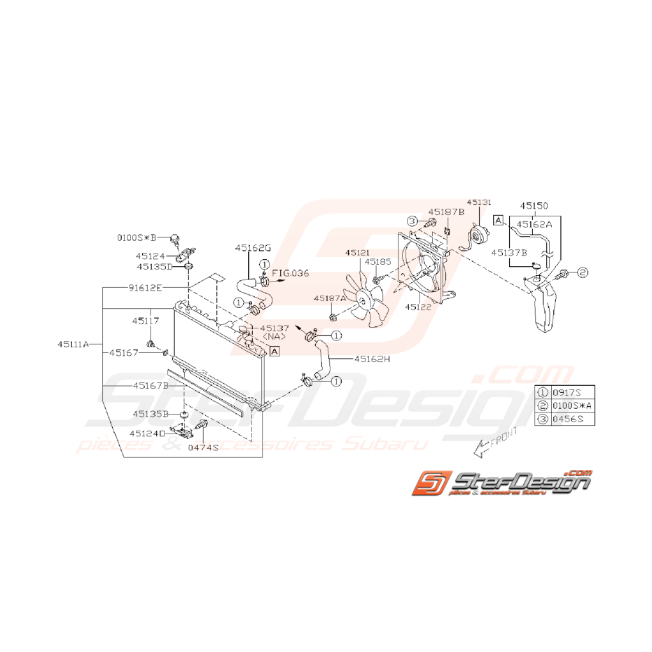Ensemble Radiateur Subaru WRX 2001 - 2002 Ensemble Radiateur Subaru WRX 2001 - 2002