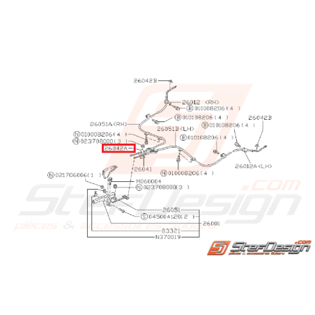 Attache câble de frein SUBARU WRX/STI 01-04