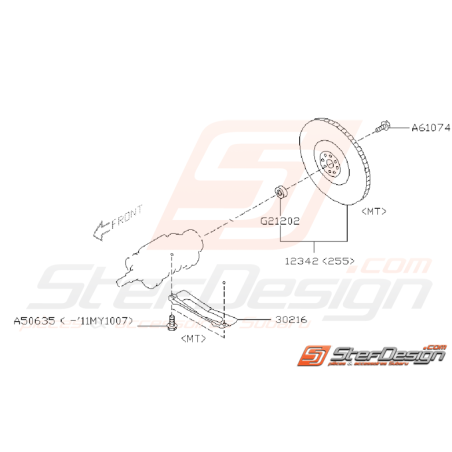 Ensemble Volant Moteur Subaru WRX 2006 - 2010