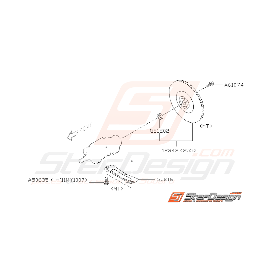 Ensemble Volant Moteur Subaru WRX 2006 - 2010