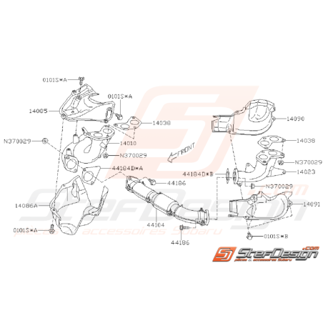 Ensemble Collecteur Échappement Subaru STI 2008 - 2010