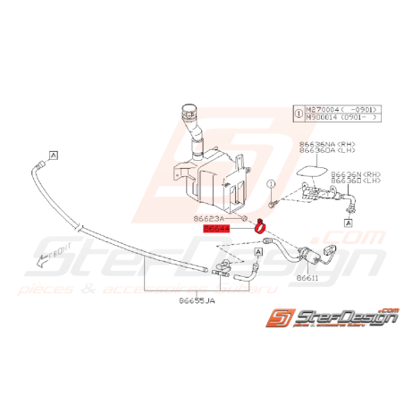 Support Moteur Pompe Essuie Glace  Subaru WRX / STI 08 - 10