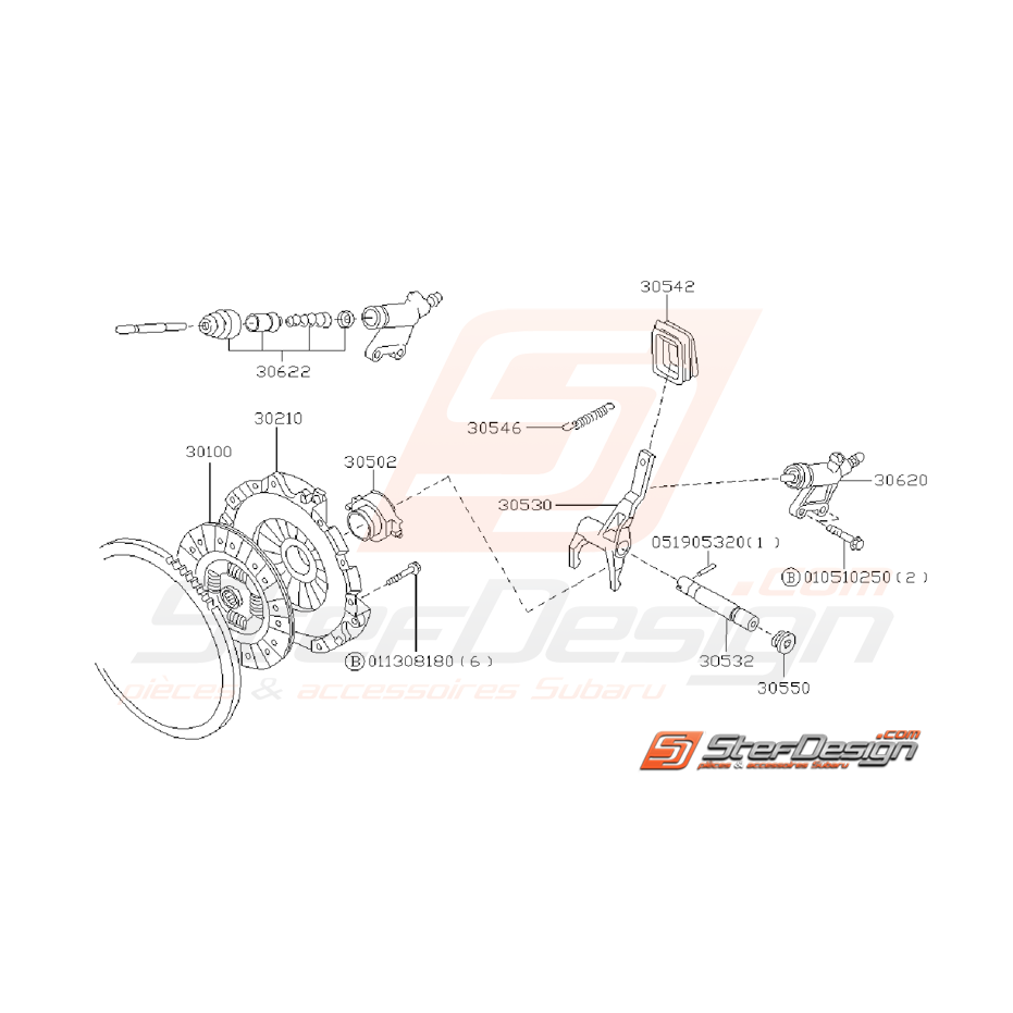 Ensemble Embrayage Origine Subaru GT 1994 - 1996