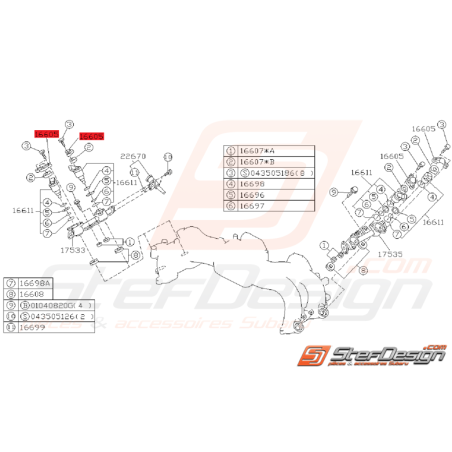 Fixation Injecteur Origine Subaru GT 1993 - 1996