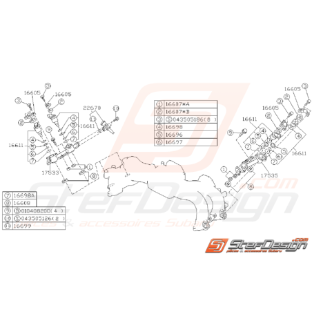 Ensemble Joints Injecteur Essence Origine Subaru GT 1993 - 1996