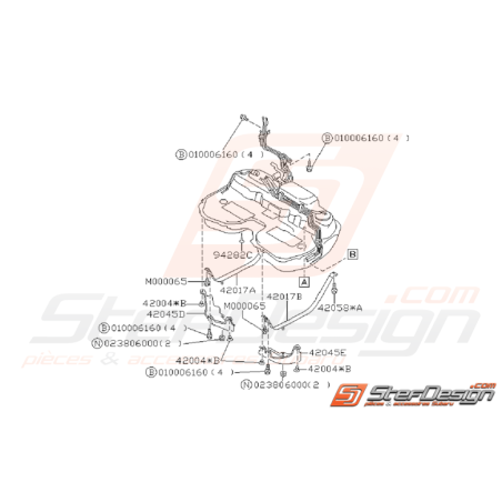 Ensemble Reservoir de Carburant Origine Subaru GT 1993 - 1996