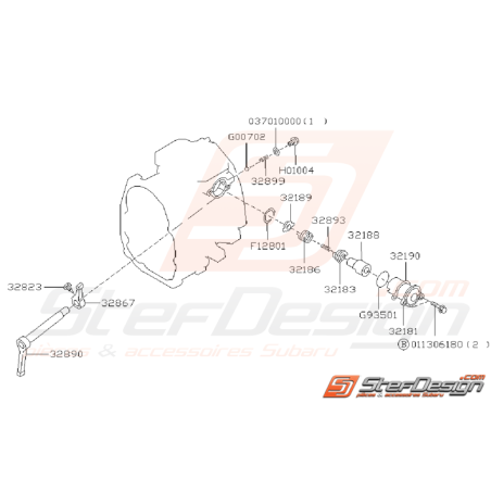 Ensemble Systeme de Fourchette Origine Subaru GT 1993 - 1998