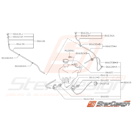 Ensemble Lave Glace Avant Origine Subaru GT 1997