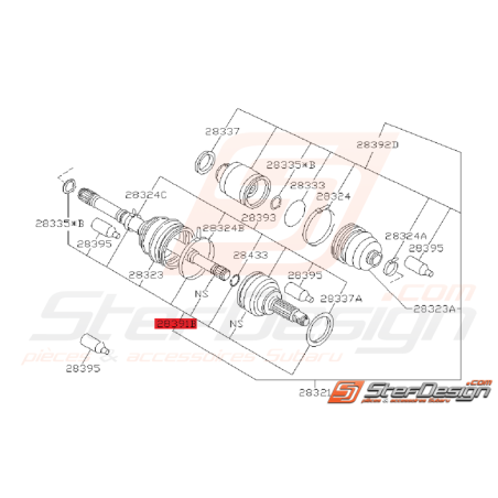 Cardan Avant Côté Roue Origine Subaru GT 1998 - 06/1999