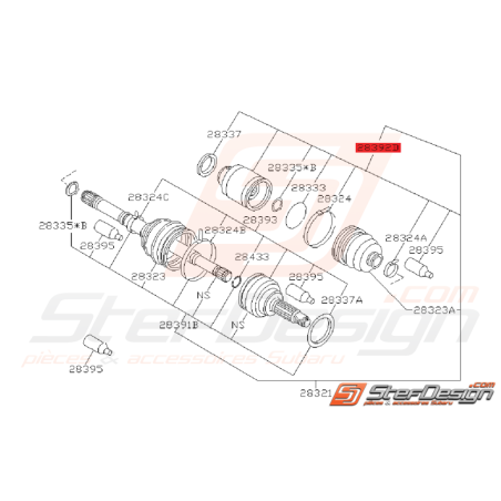 Cardan Avant Côté Boite Origine Subaru GT 1998 - 2000