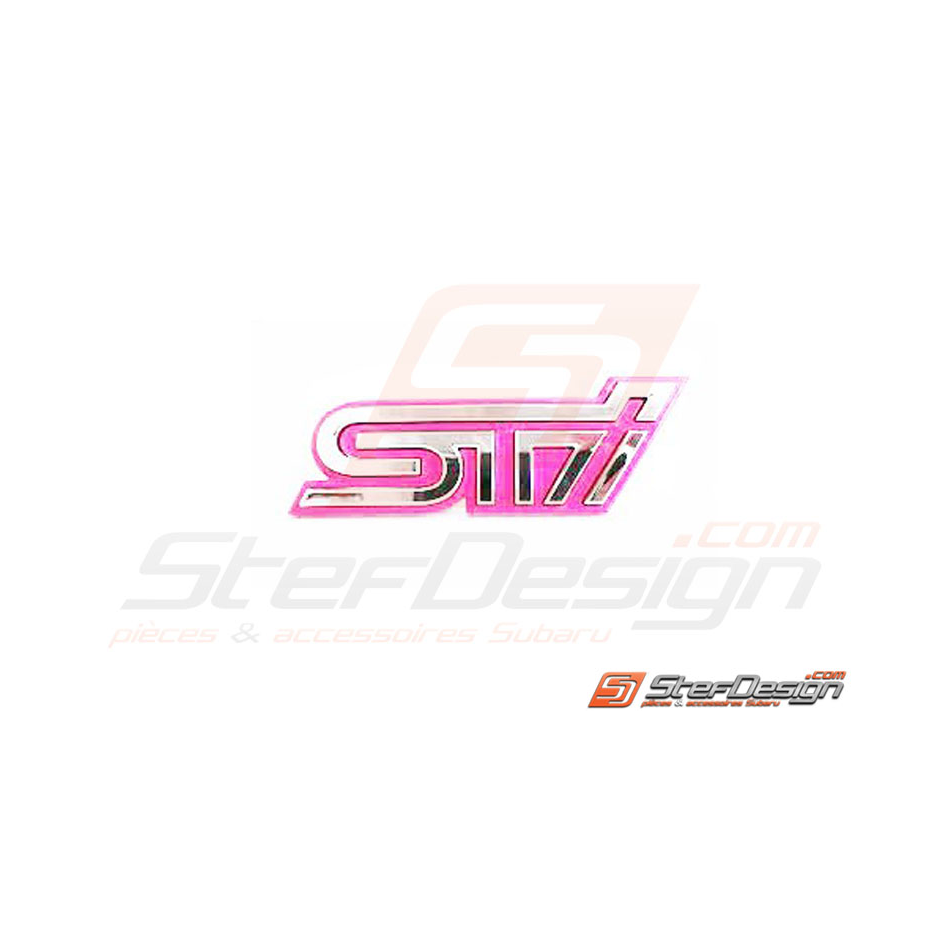 Logo de calandre subaru STI rose-chrome