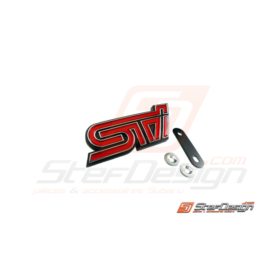 Logo de calandre SUBARU STI rouge-noir
