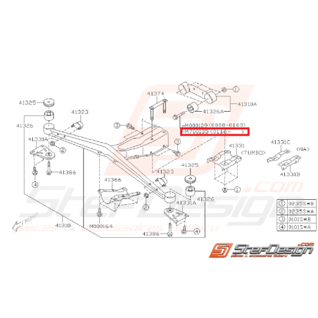 Vis de fixation de support de différentiel STI 01-07