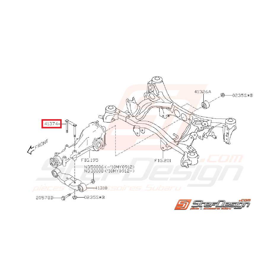 Plaques de fixation de support de pont WRX/STI 08-14 Plaques de fixation de support de pont WRX/STI 08-14