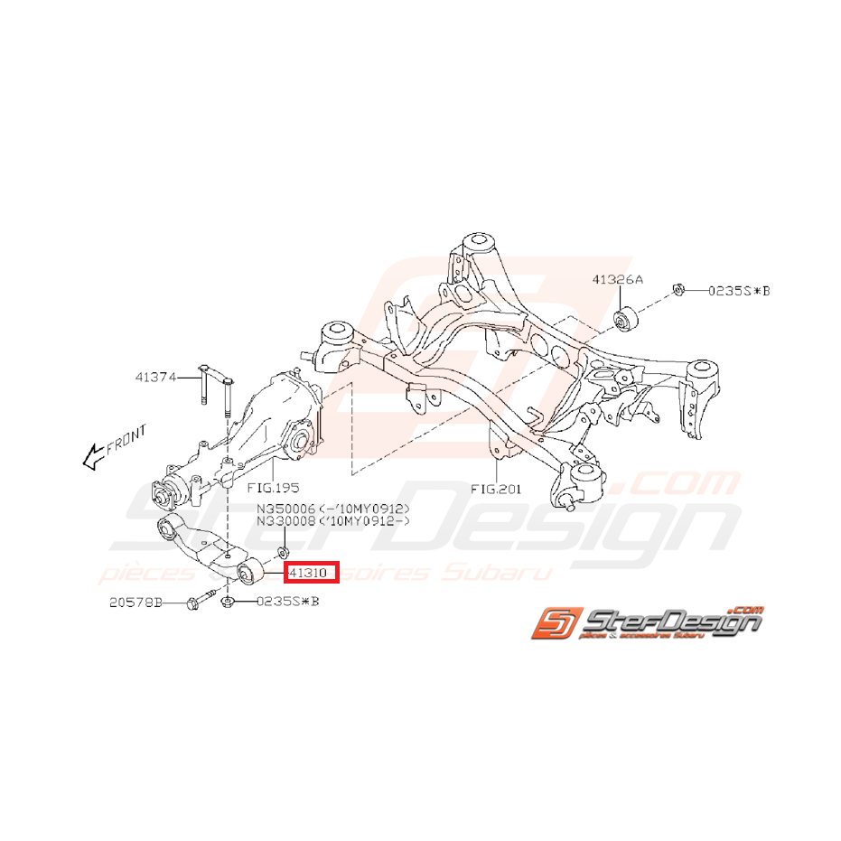 Renfort de différentiel arrière origine SUBARU STI 08-14 Renfort de différentiel arrière origine SUBARU STI 08-14