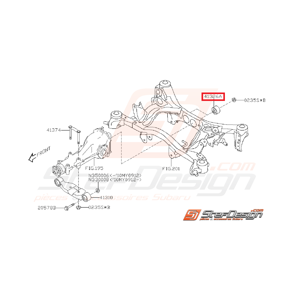 Silent bloc de berceau origine SUBARU STI 08-14 Silent bloc de berceau origine SUBARU STI 08-14
