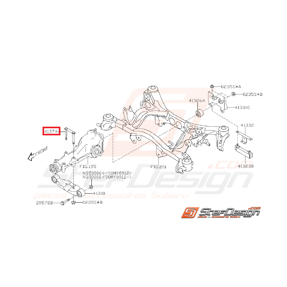 Plaques de fixation de support de pont WRX/STI 08-14 Plaques de fixation de support de pont WRX/STI 08-14