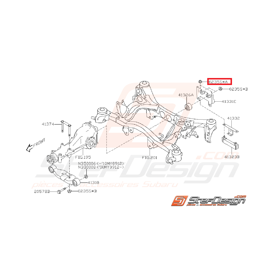 Ecrou échappement intermédiaire/silencieux