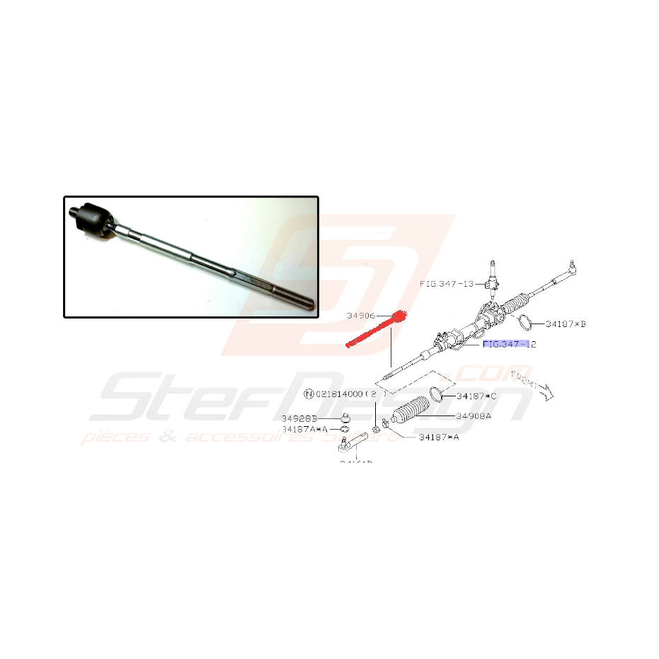 Biellette de direction axiale pour subaru Baja