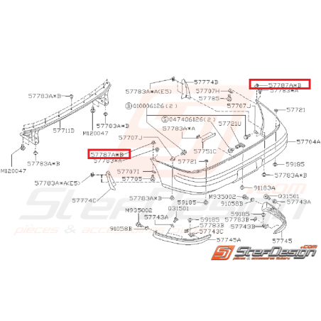 Écrou fixation pare choc GT 93-98