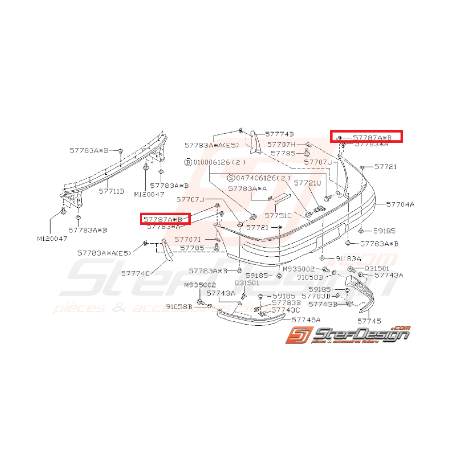 Écrou fixation pare choc GT 93-98