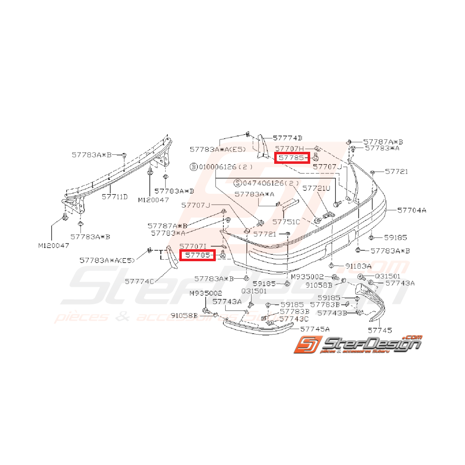 Vis de fixation pare choc GT 93-98