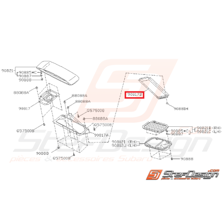 Soufflet de protection de conduit refroidisseur capot IMPREZA GT 94-97